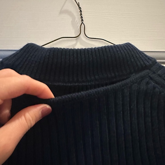 Tibi Navy Ribbed Sweater - Picture 3 of 4